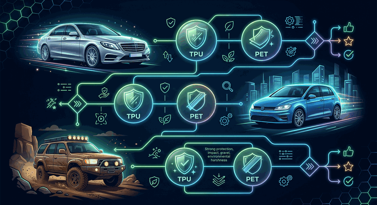 แนวทางการเลือกใช้ฟิล์ม TPU และ PET