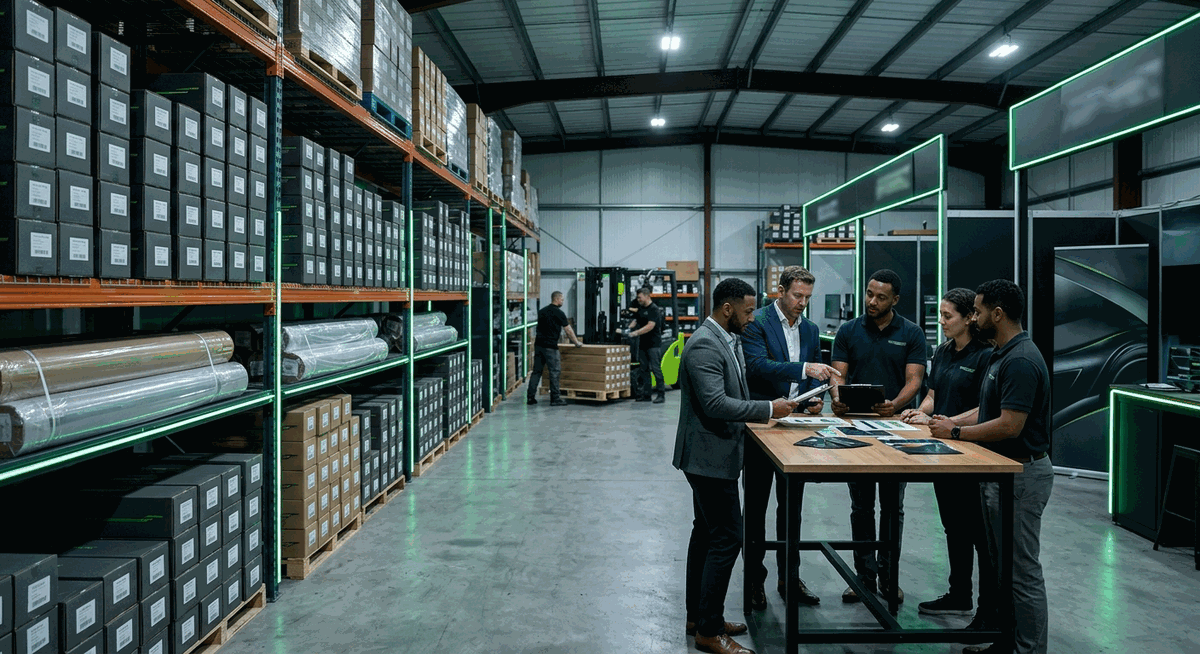 คลังสินค้าฟิล์มกันรอยสำหรับธุรกิจขายส่ง